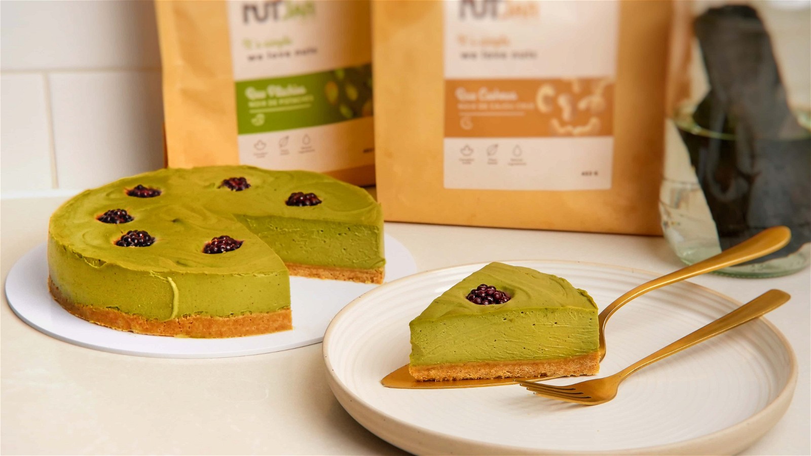 Image of No Bake Matcha Cheesecake