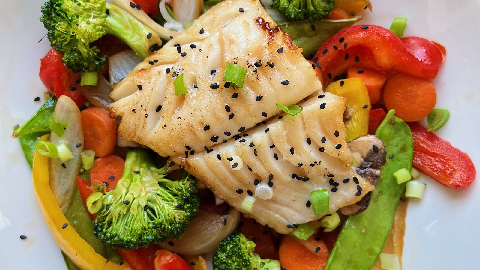 Image of Miso Marinated Sablefish with Veggie Stir Fry