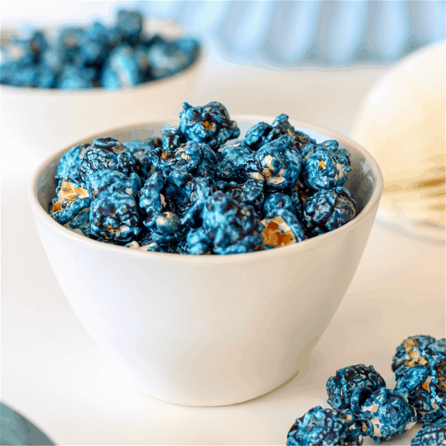 Image of Blue Popcorn for Baby Shower