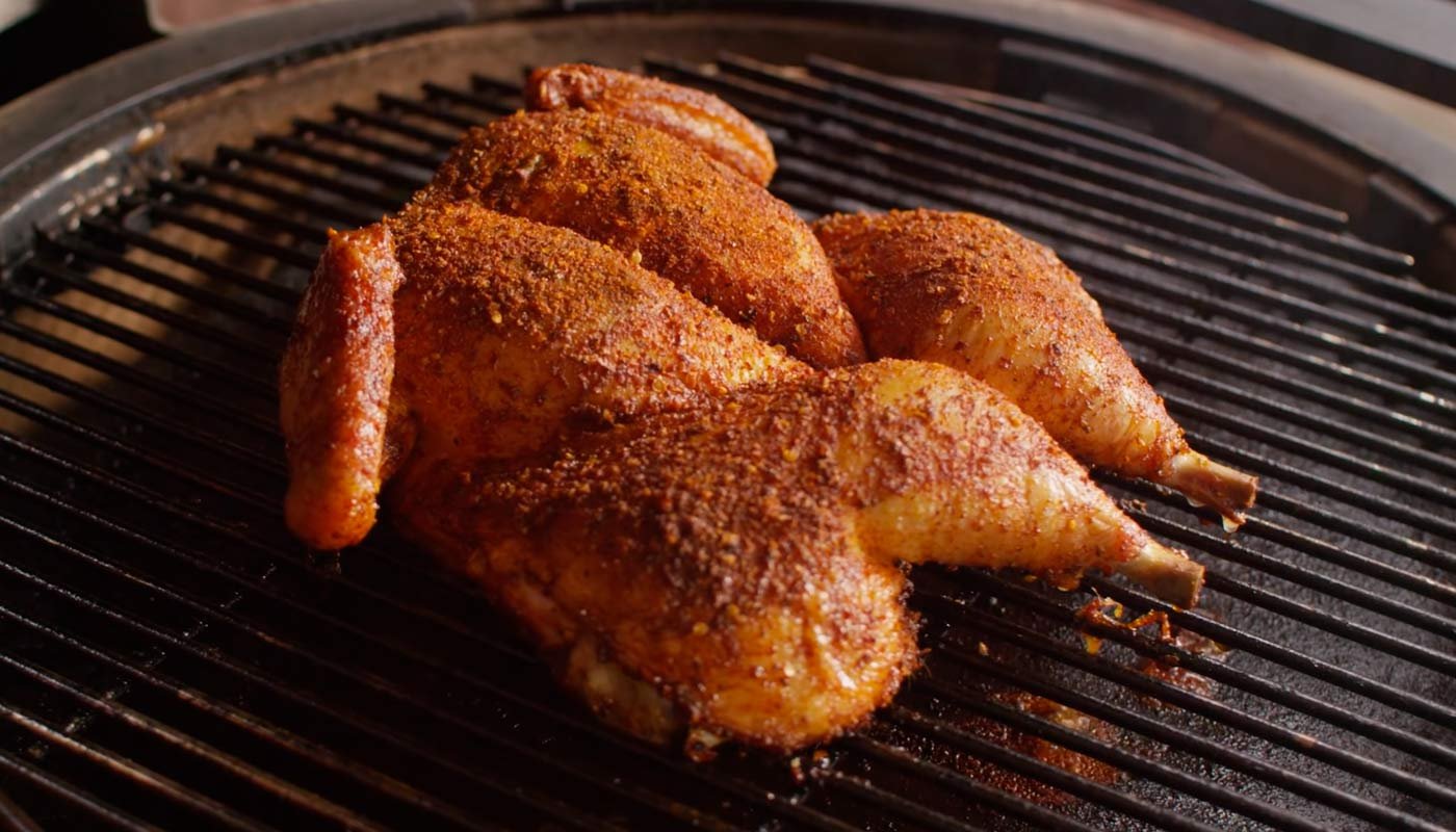 Kamado discount whole chicken