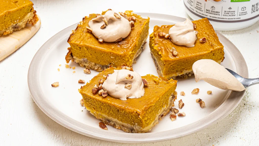 Image of Keto Pumpkin Pie Bars