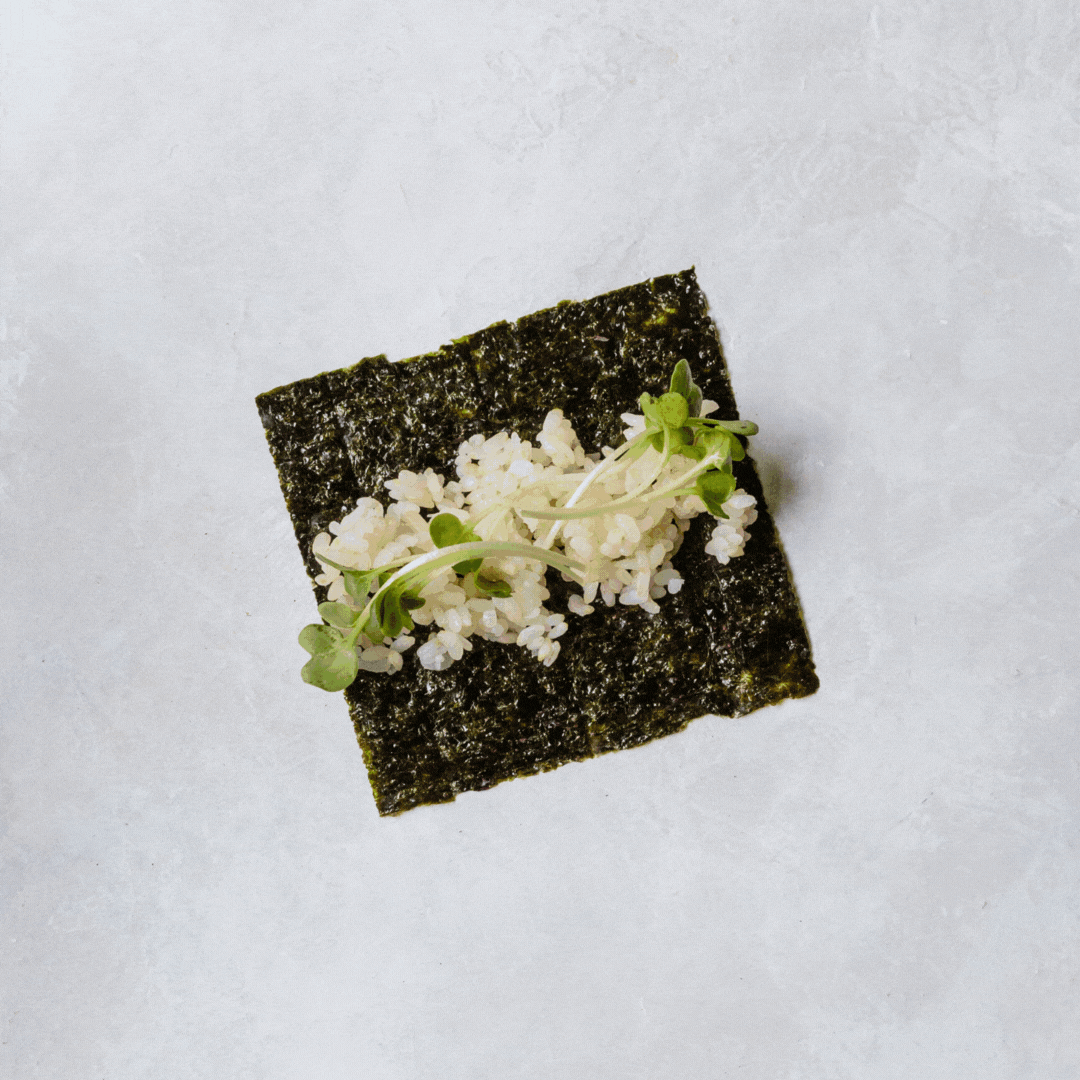 Image of “TACO” STYLETake a piece of temaki nori and cut it...