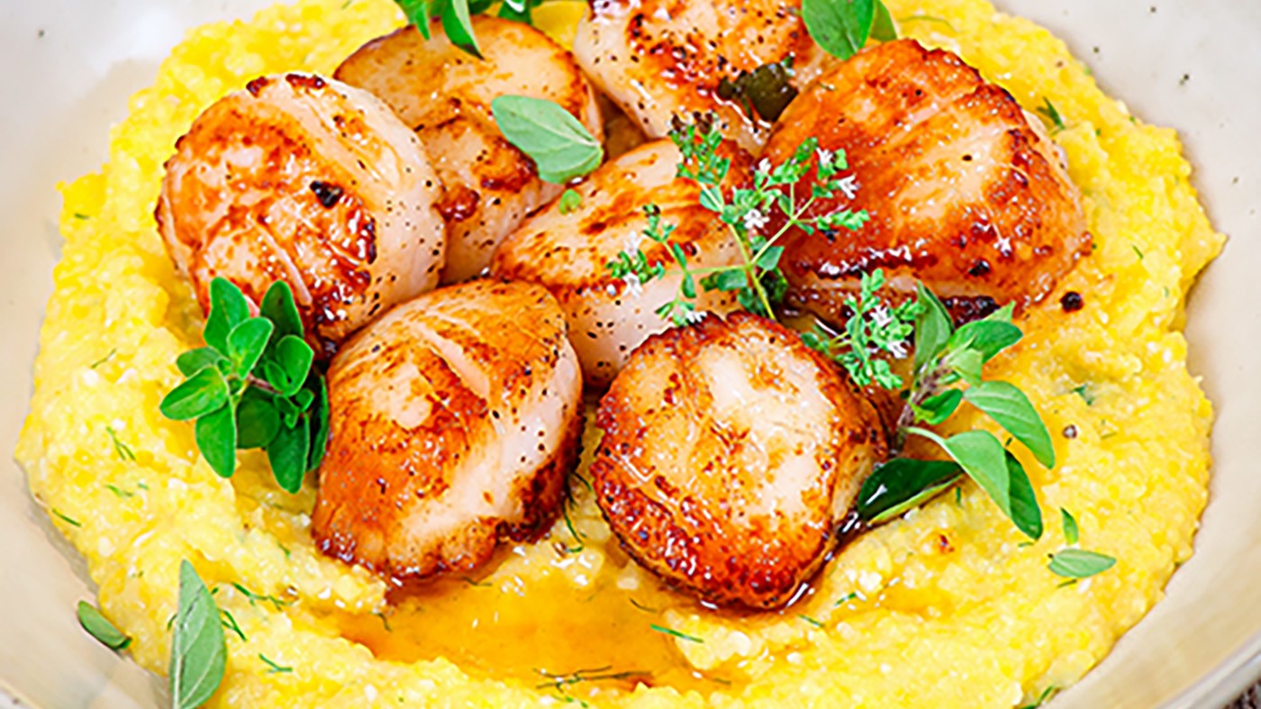 Image of Seared Scallops in Garlic Butter