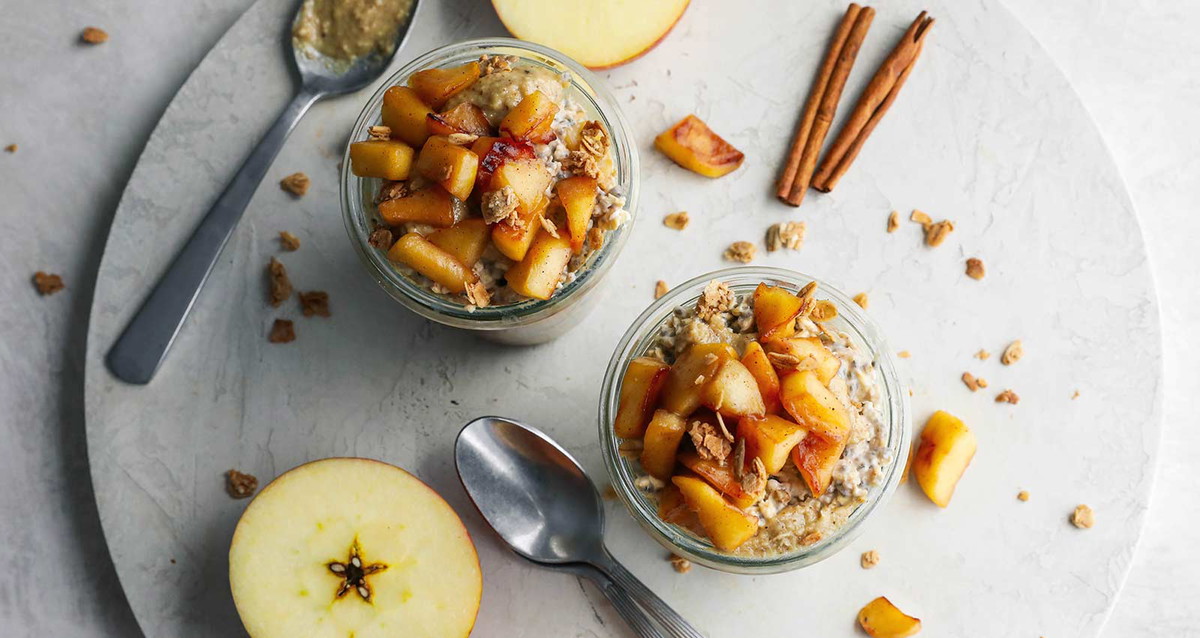 Apple Pie Overnight Oats | Vegan, Gluten-free
