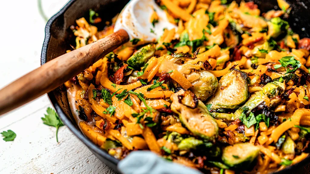 Image of Fall Veggie Pasta with Bacon