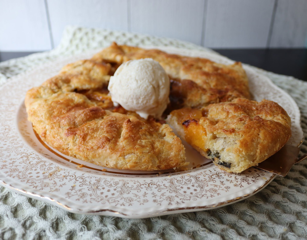 Peach & Green Chili Crostada