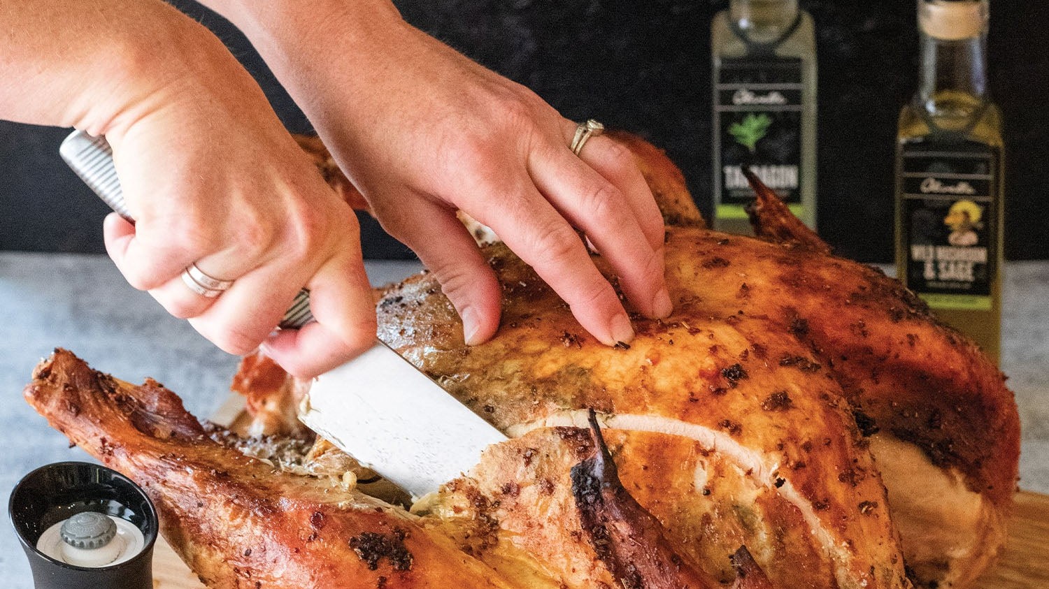 A Turkey Being Carved.