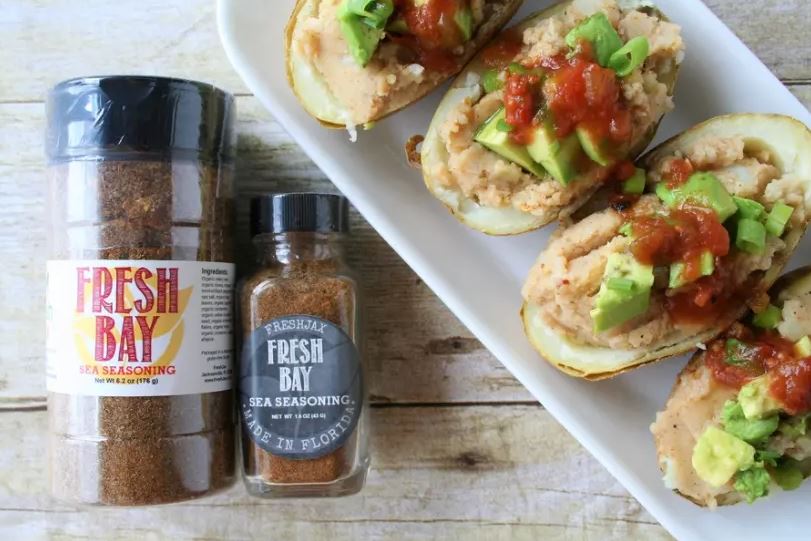 Hillary's Fresh Bay Loaded Potato Skins