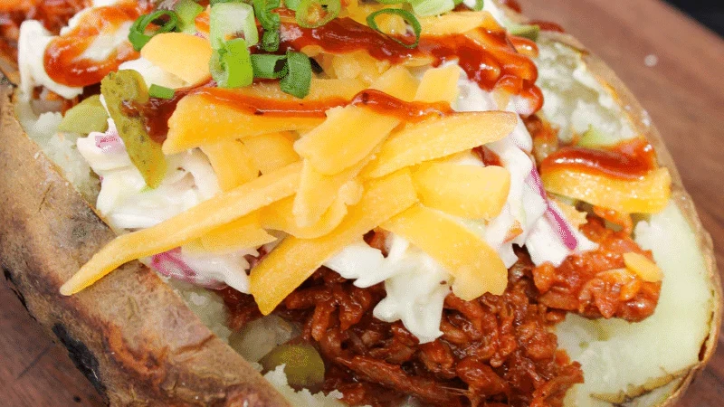 Image of The Best Pulled Pork Loaded Baked Potato