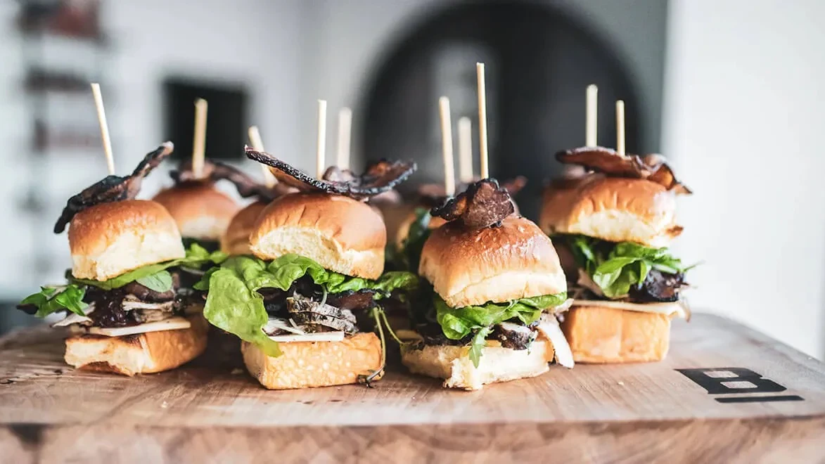 Image of MONTANA MERRIAM SLIDERS W/ HUCKLEBERRY BBQ SAUCE