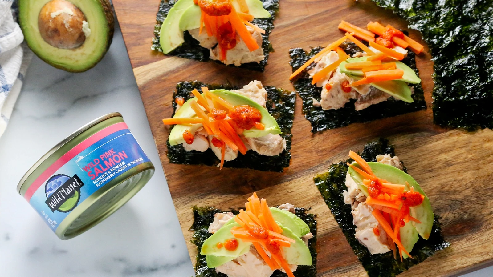 Spicy Salmon Nori Wraps  Wild Planet Foods recipe