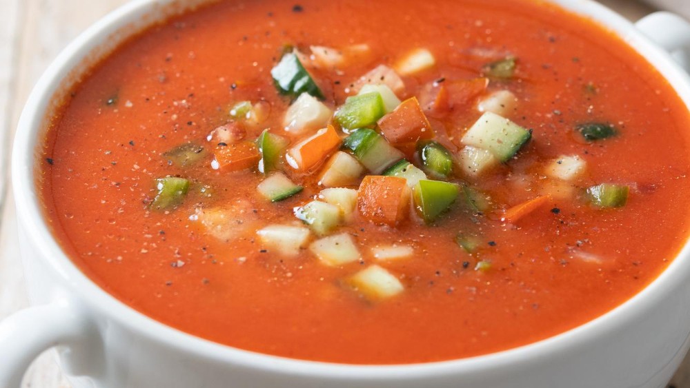 Image of Spanish Gazpacho soup with a twist