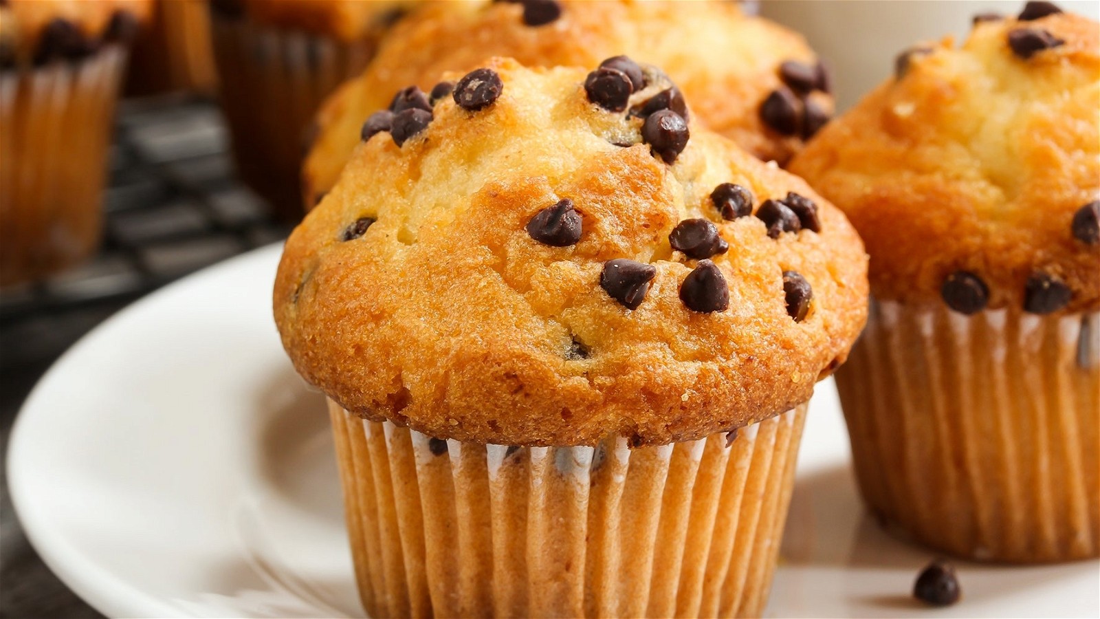 Image of Chewy Vegan Chocolate Chip Protein Muffins Recipe
