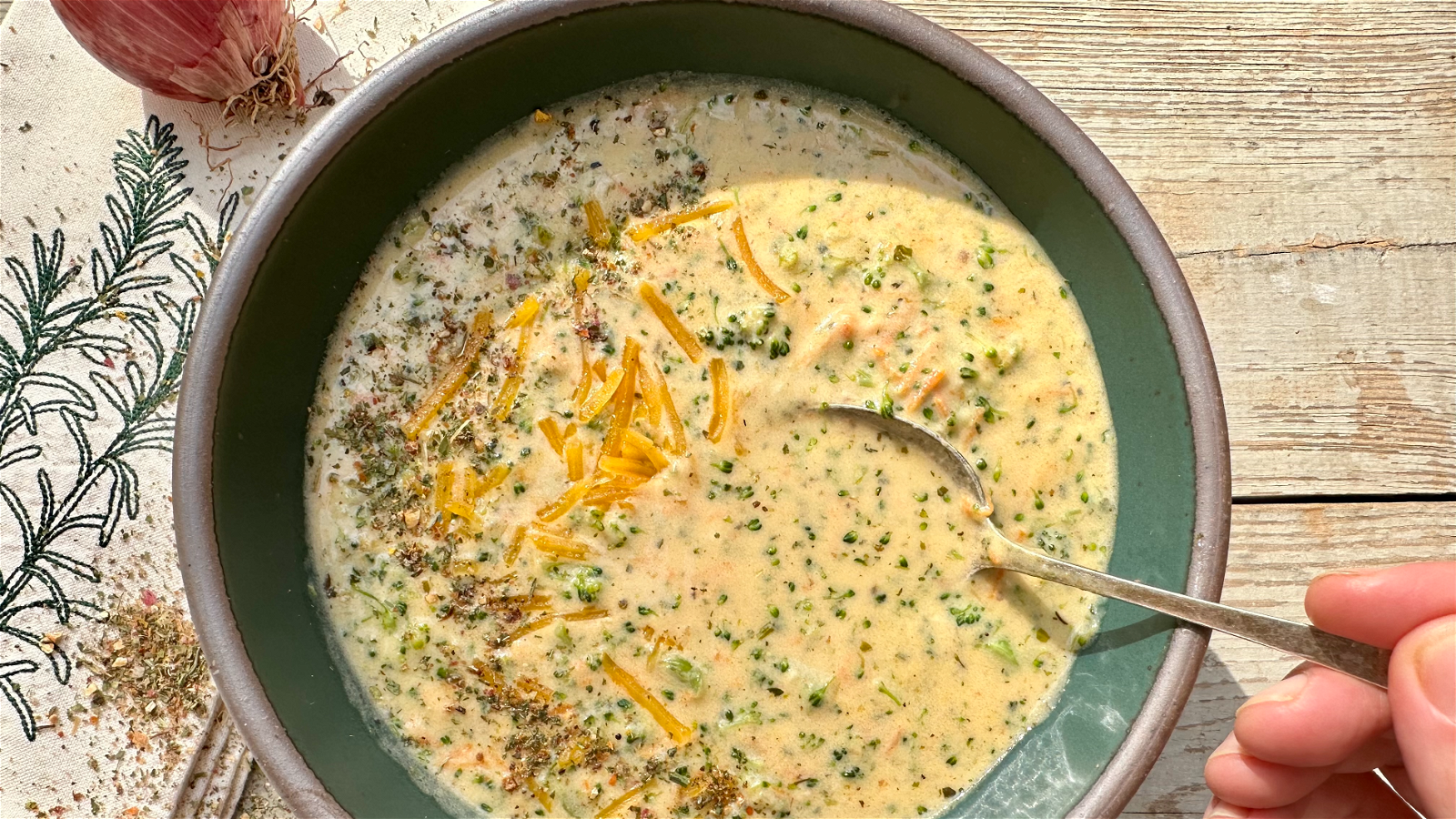 Image of Creamy Broccoli and Cheddar Soup