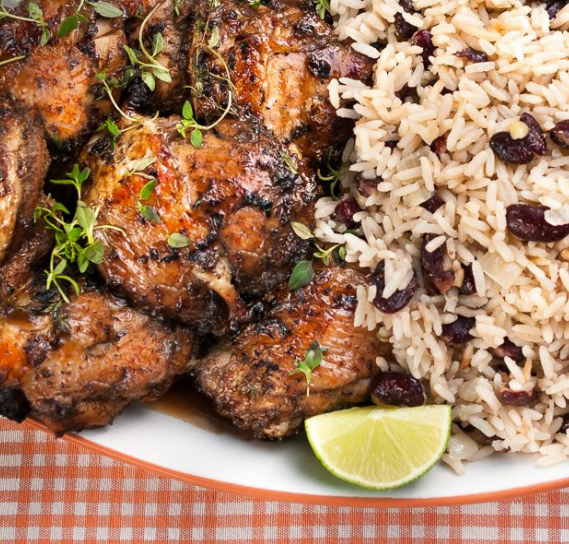 Image of Jerk Chicken with Rice and Peas
