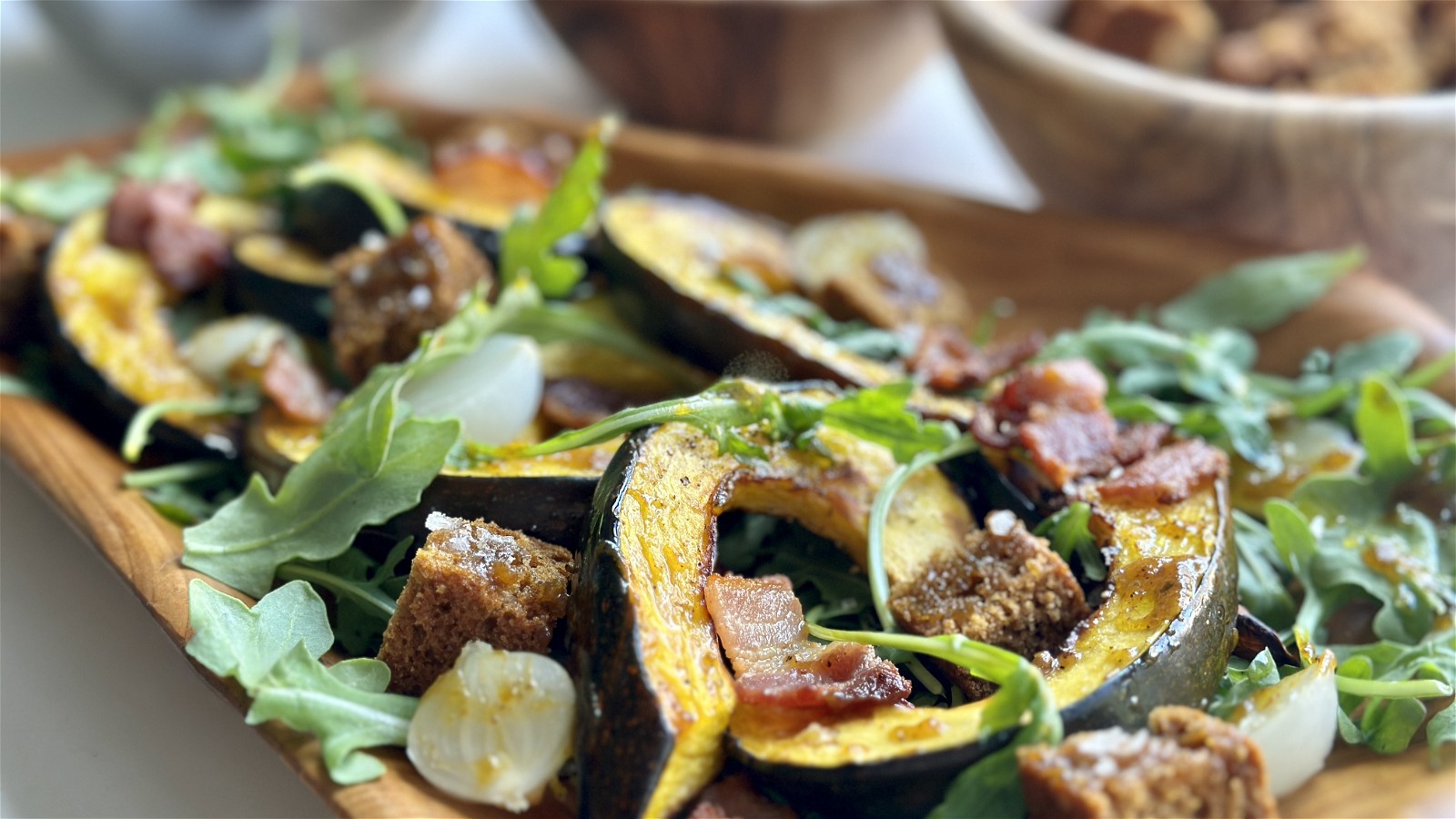 Image of Acorn Squash Gingerbread Panzanella Salad