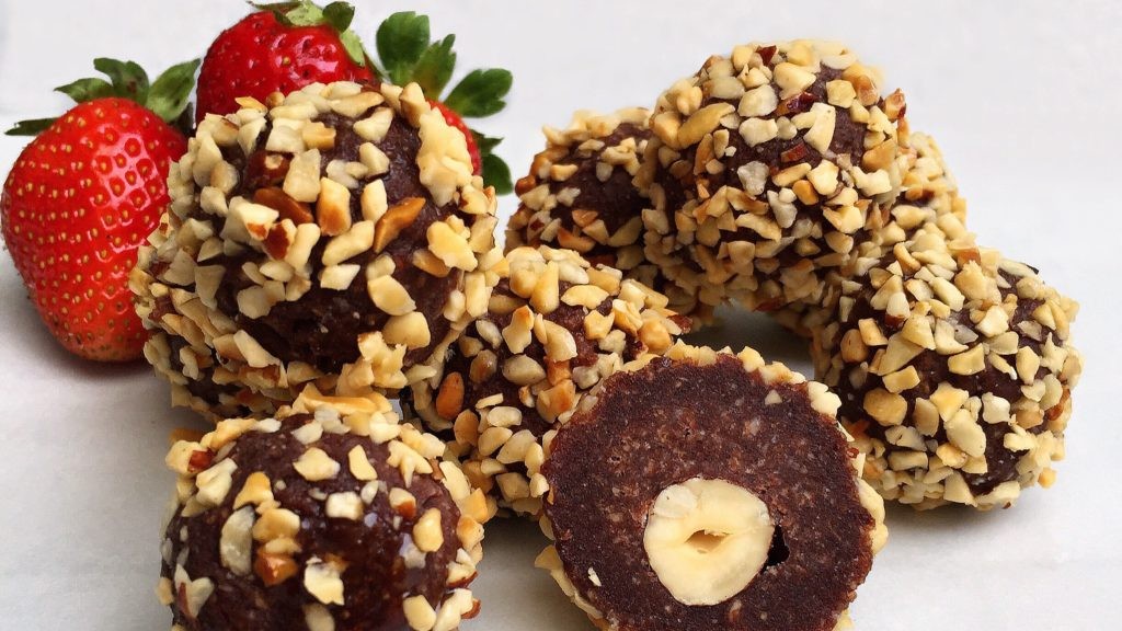 Image of 5 Ingredient Healthy Ferrero Rocher Truffles