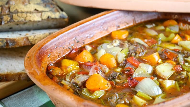 Image of Baked Beef Stew in a Clay Pot