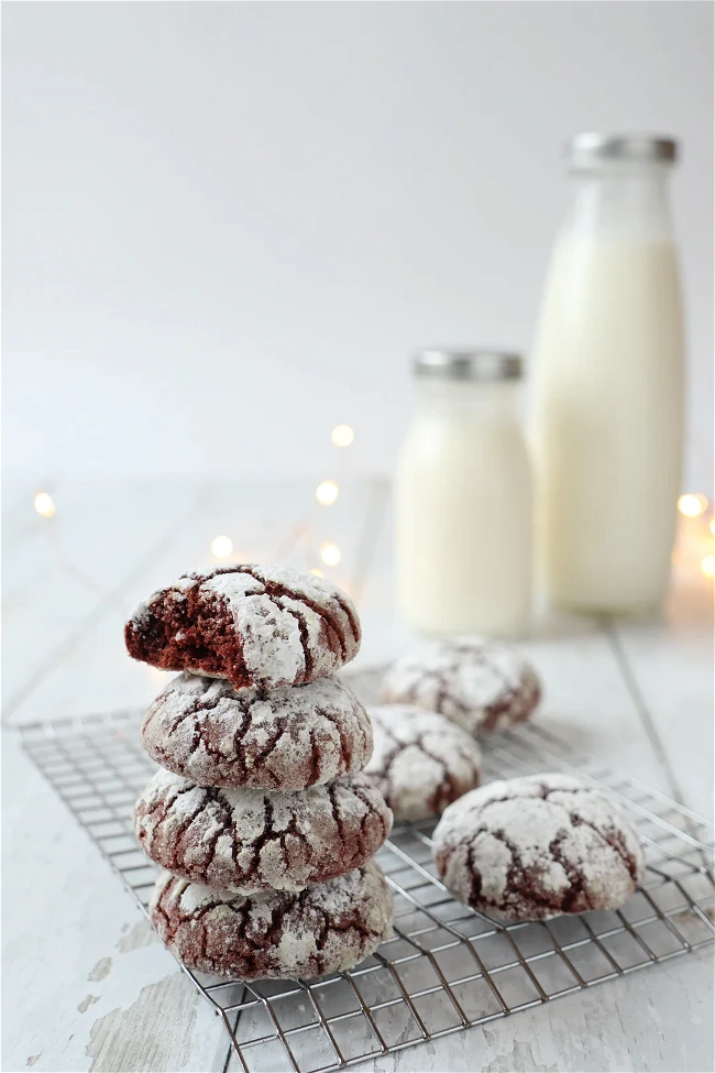 Image of Red Velvet Crinkle Cookies