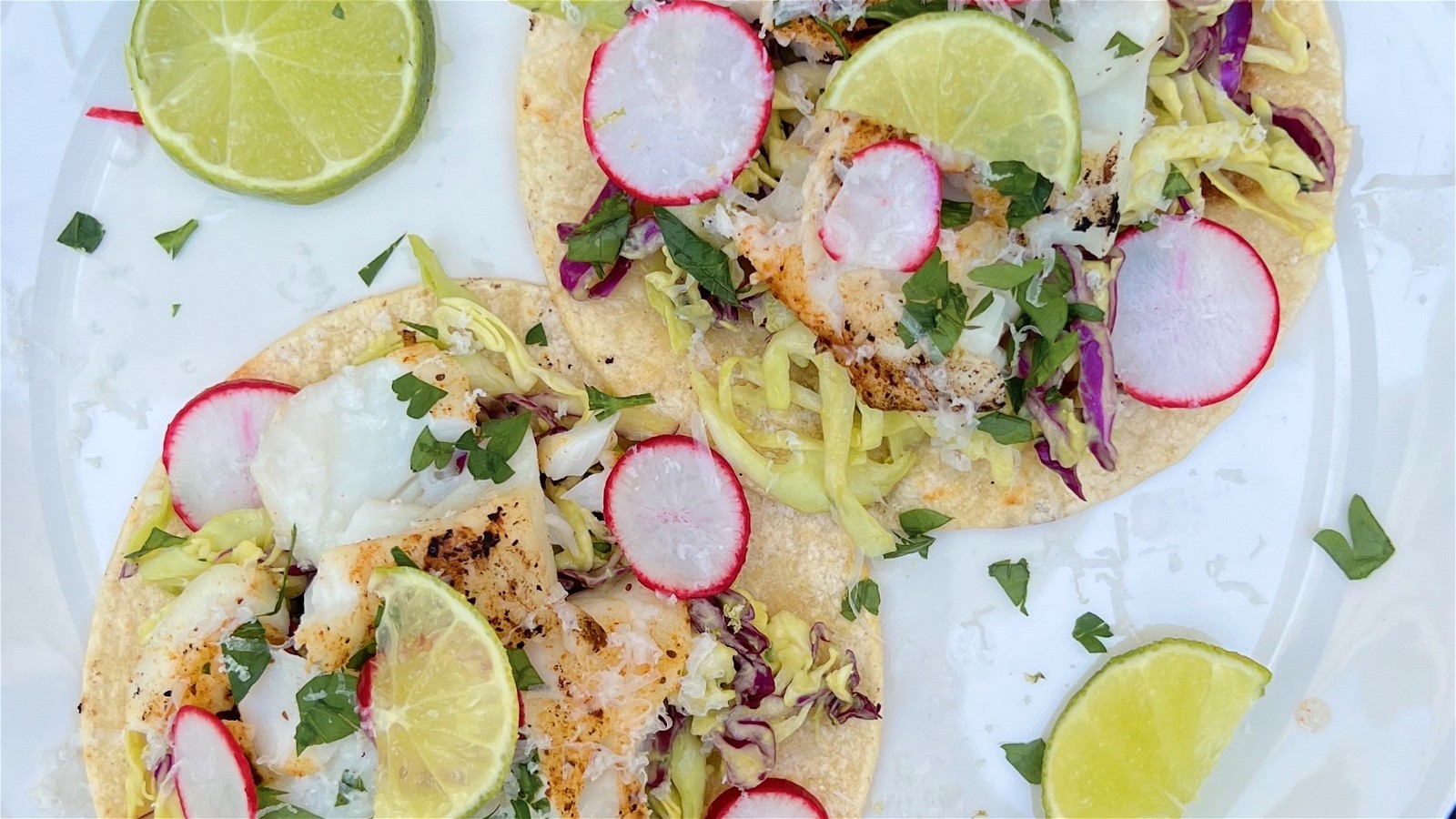 Image of Grilled Fish Tacos with Avocado Slaw