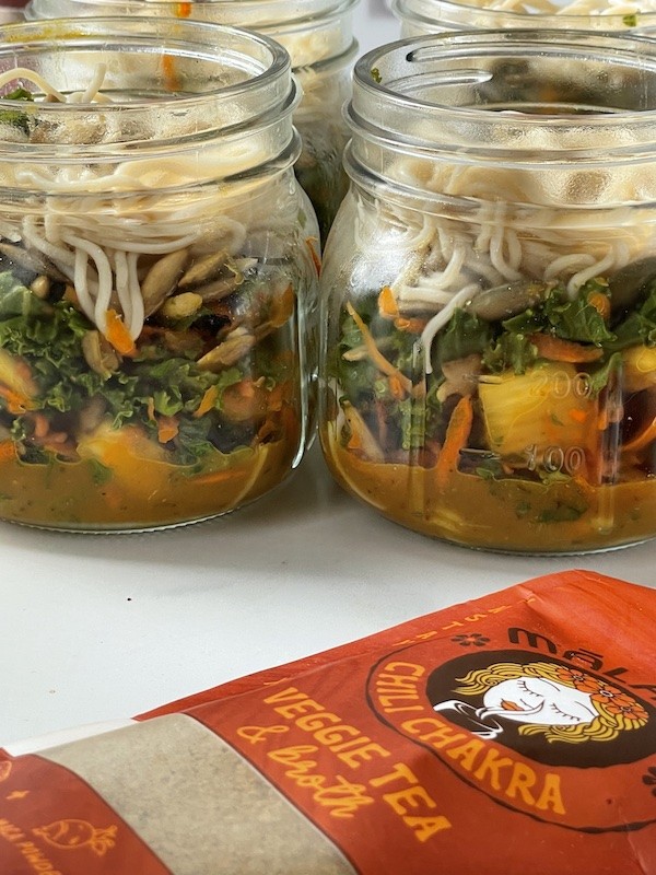 COLD NOODLE SALAD WITH CHILI CHAKRA PUMPKIN DRESSING