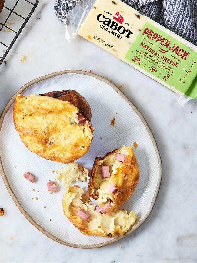 Image of Pepper Jack and Ham Popovers