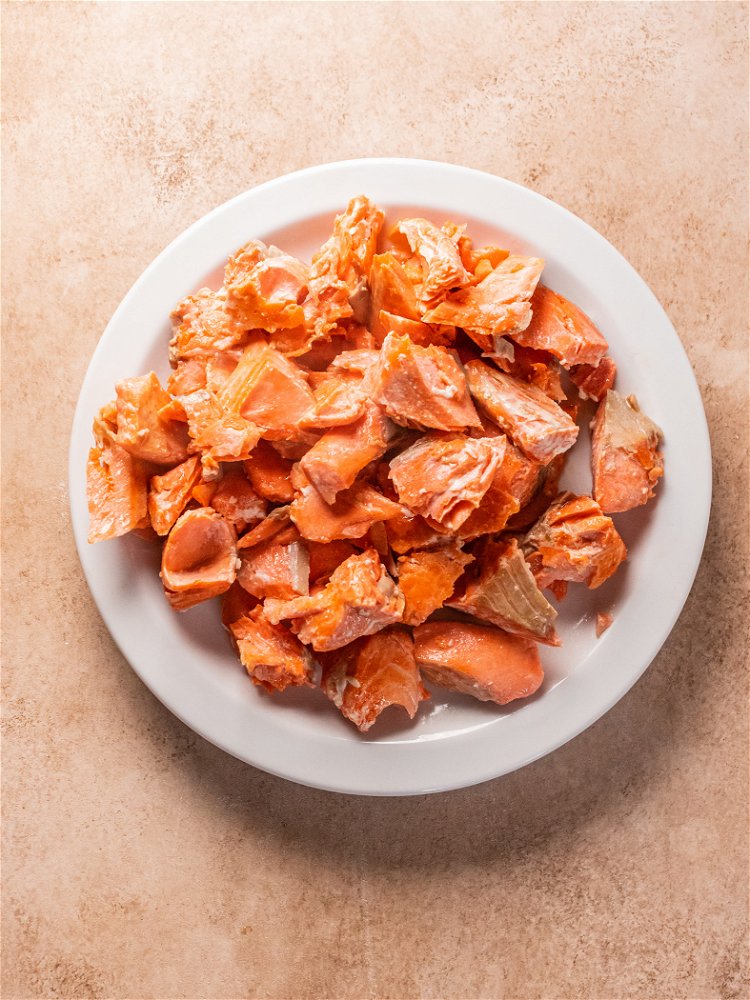 Image of Add salmon flesh side down and cook for 3 minutes,...