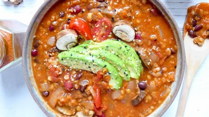 Image of Vegan and Protein Packed Lentil and Bean Tomato Stew