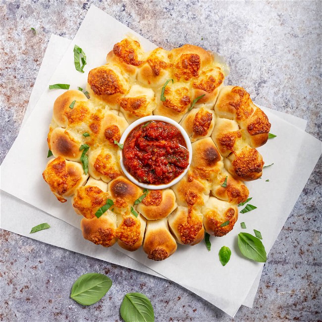 Image of Stuffed Pizza Bites with Homemade Salsa 