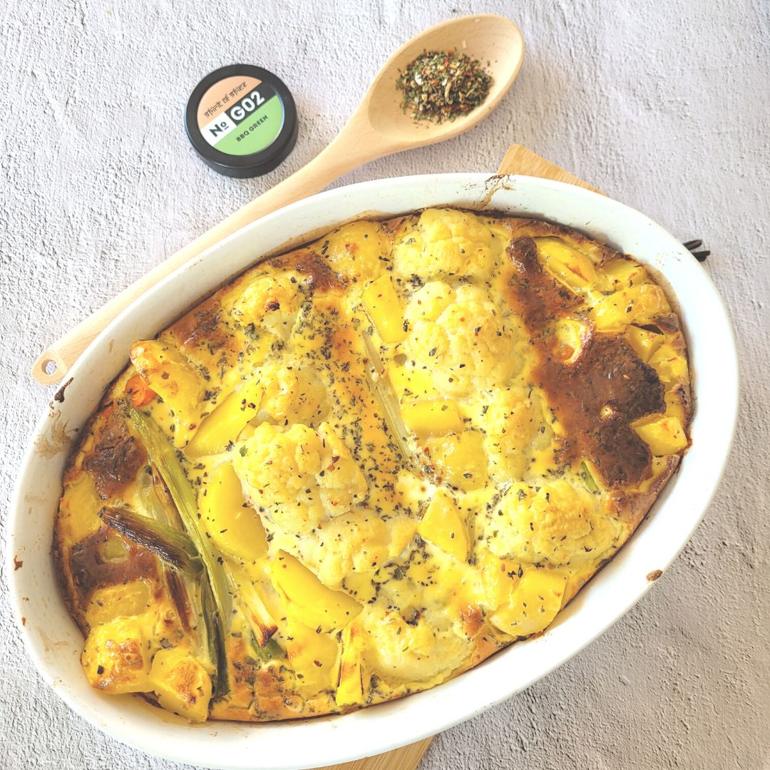 Gemüseauflauf mit BBQ GREEN – herzhaft, bunt und unkompliziert lecker 