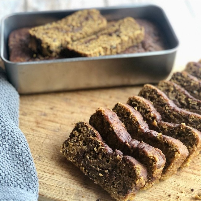 Image of SOAKED CAROB CHIP PUMPKIN BREAD