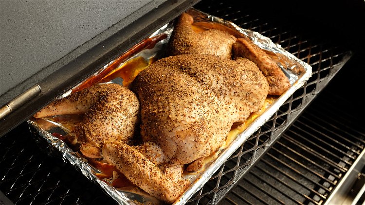 Image of Transfer the turkey to a foil lined half sheet pan....