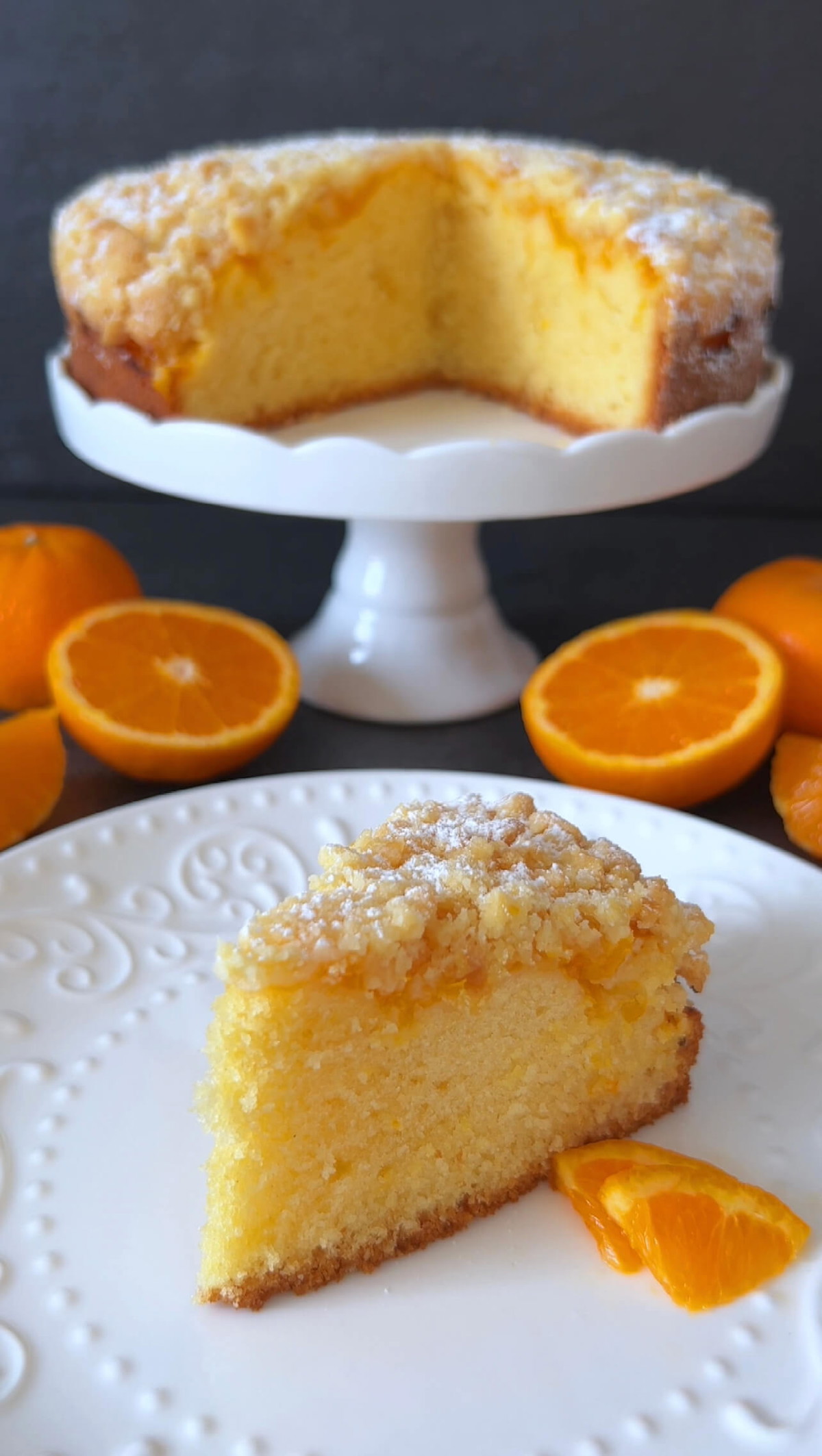 Pastel de Crumble de Mandarina