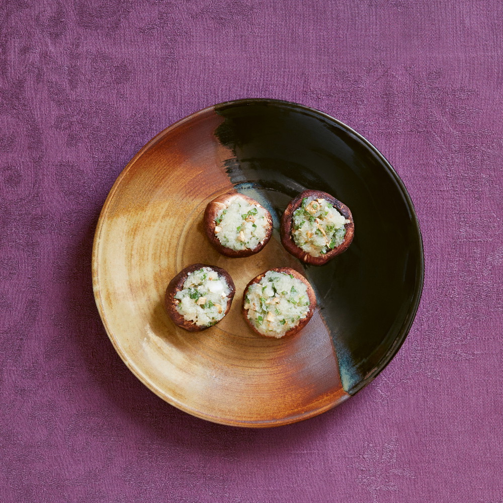 Recette shiitake grillés au daikon râpé