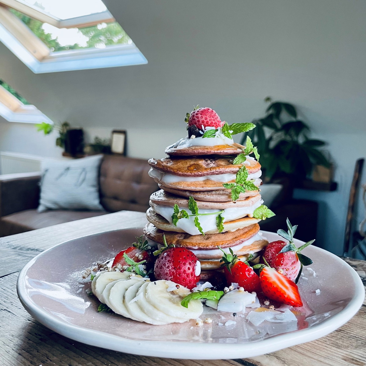 Strawberry Pancakes With Strawberry Energy Gel
