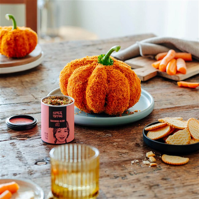 Image of Pumpkin-Shaped Cheese Ball