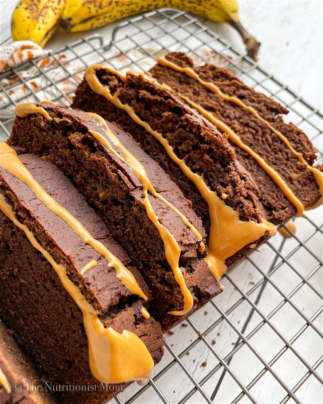 Image of Chocolate Peanut Butter Protein Banana Bread