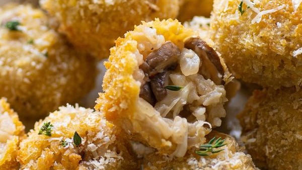 Image of Mushroom Arancini Snowballs Recipe