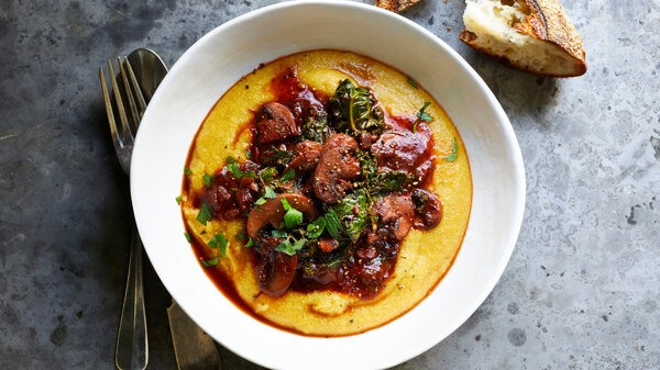 Image of Creamy Polenta with Mushrooms Recipe