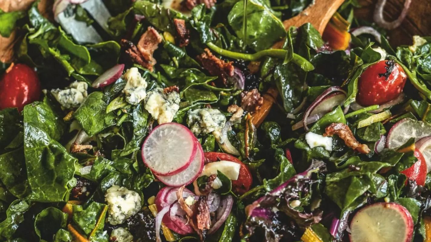 Image of Wilted Mixed Greens with Bacon