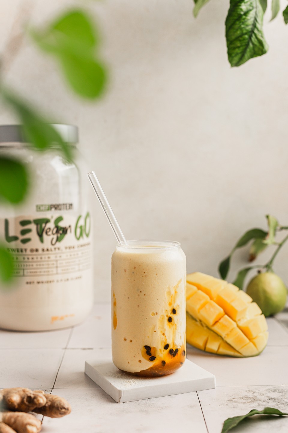 Smoothie mango jengibre