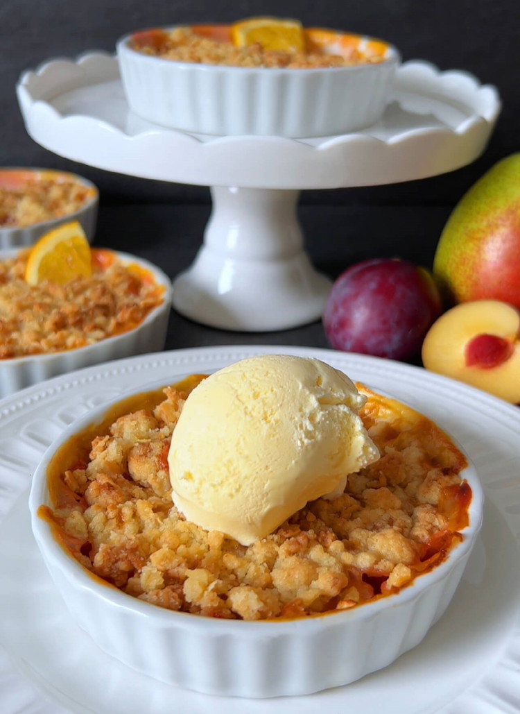 Image of Remove from the oven and allow it to cool slightly. Serve with vanilla ice cream if desired.