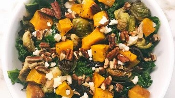 Image of Butternut Squash Kale Autumn Salad