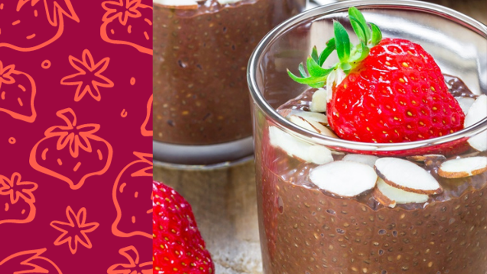 Image of Chocolate Chia Pudding With Strawberries