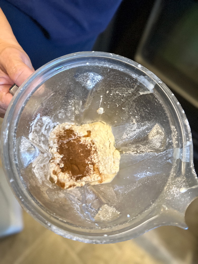 Image of While your butter is browning combine the rest of your ingredients in a blender and pulse until well combined.