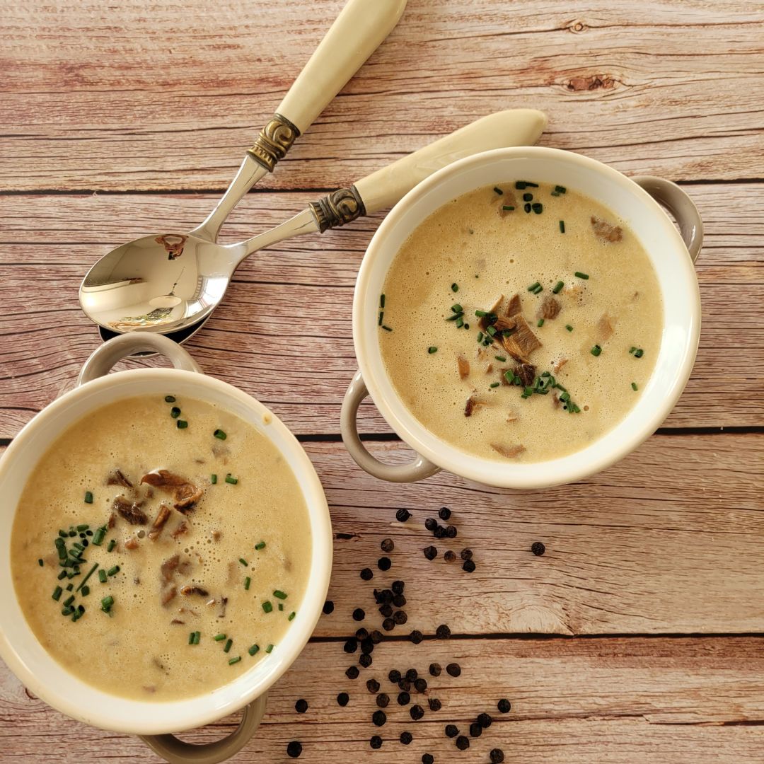 Steinpilz-Kartoffel-Suppe mit Rahm & TelliCherry Pfeffer 