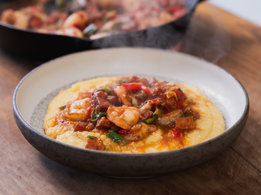 Andy Cooks - Shrimp and grits