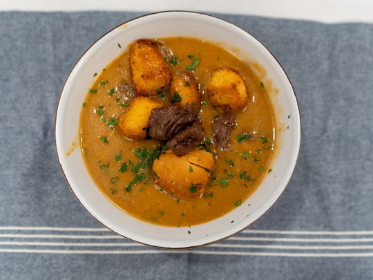 Philly Cheesesteak Soup