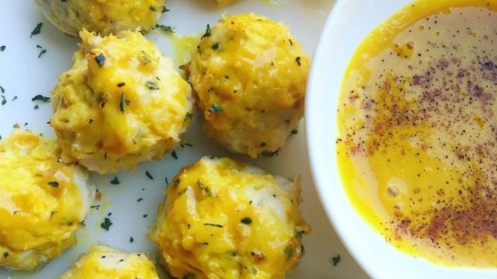 Image of Honey Mustard Cheddar Chicken Meatballs (Gluten-Free, Egg-Free)