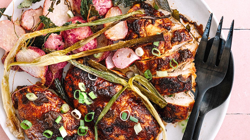 Image of Ginger Chicken and Roasted Radishes